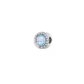 Charm a petalo con cristallo azzurro e zirconi cubici per bracciali in stile europeo - Stile Petalo Blu Chiaro / Confezione da 10