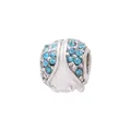 Exquisite silver ladybug charm with sparkling sky blue crystals for DIY jewelry bracelets - Sky Blue Ladybug (2)