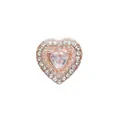 Detalle de dije de corazón oro rosa con circón grande y borde de cristales pavé - Estilo Oro Rosa (2)