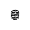Vintage hollow silver plated sphere charm bead with intricate rope pattern for DIY jewelry - Twisted Rope Texture Hollow Ball
