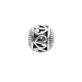 Vintage hollow heart spacer bead in antique silver finish for DIY charm bracelets - Hollow Heart Pattern Style