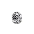 Retro oxidized silver hollow charm bead with dot patterns for DIY bracelet jewelry - Dot Cluster Curved Stripe Bead