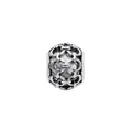 Retro hollow geometric silver spacer bead with oxidized finish for DIY bracelet - Hollow Geometric Chain Texture Style