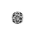 Oxidized silver bee charm with honeycomb hollow design for DIY jewelry bracelets - Bee Honeycomb Hollow Style