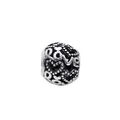 Retro hollow silver charm bead with Love text and heart pattern for DIY bracelets - Love Heart Hollow Ball