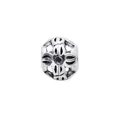 Vintage hollow flower charm bead in silver finish for DIY jewelry bracelet making - Cross Floral Hollow Shape Bead