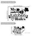 Detailansicht der My Kitchen Rules Wandaufkleber mit Maßen und Layout-Diagramm - Meine Küchenregeln (MS2104) / 30x40cm