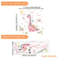 Vinilos decorativos de dinosaurio rosa y animales para dormitorio infantil y bebés - Grande