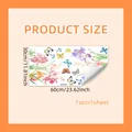 Detail showing 60x30cm sheet dimensions for floral and butterfly glass window decals - Purple Iris Butterfly (DJ7043-YC) / 30*60cm