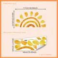 Large watercolor sun and rainbow wall decal set with dimensions 117x60cm for home decor - Watercolor Rainbow Sun Style (BM2082-KQ) / 30x90cm x 2 Sheets