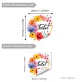 Floral toilet wall sticker set with colorful flower wreath design for home decor - Watercolor Floral Wreath (MS6468-ZY) / 30x30cm