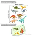 Stickers muraux dinosaures fluorescents pour chambre d'enfant décor 43x43cm - Lot de 3 Feuilles (30*20cm)