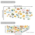 Underwater fish wall stickers 98x43cm layout for kids bathroom and bedroom decoration - Ocean Tropical Fish Style (B13505-KN)