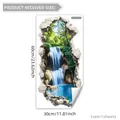 Zelfklevende 3D-muursticker met waterval en boslandschap voor decoratie, 30x60cm groot - 30*60cm