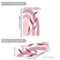 Regenboog boog muurstickers voor woonkamer en slaapkamer met abstract bloemenontwerp - Boog Regenboog Planten Stijl