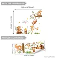 Wandsticker mit Cartoon Tieren Affen und Löwen für Kinderzimmer Wanddekoration - Dschungeltiere Duo / 30cmx90cm