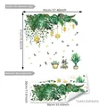Wandaufkleber mit tropischen Monstera Ranken goldene Laternen und Sternen Deko - 30*90cm*2 Stk
