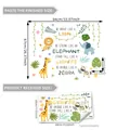 Pegatinas de pared de animales dibujos animados león elefante para cuarto de niños - Tema de Animales de Dibujos Animados (M14563-NL) / M14563-NL (30*60cm, 2 Hojas)