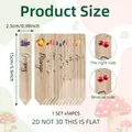 Set di 14 etichette da giardino in legno con illustrazioni di frutta e dimensioni - Stile Verdure Inglese / Multicolore