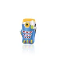 3D bird charm with blue enamel and silver trim for DIY jewelry making - Blue