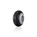 DIY black matte bead with silver threaded metal core for custom jewelry bracelets - Black