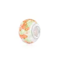 Regenbogen-Harzperle mit großem Loch und orange-grünem Tintenmuster für DIY-Schmuck - Orange-Grün Tintenwäsche