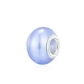 Lavender purple crystal bead with silver metal core for DIY bracelet jewelry making - Light Purple