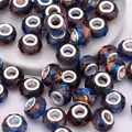 Facettierte Sternenlicht-Glaskristallperlen mit Metallkern für DIY-Armbänder - Sternenhimmel Blau Bernstein (1)