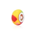 Cuenta de resina con mosaico colorido y núcleo de metal para pulseras DIY - Estilo de Mosaico Brillante Multicolor (7)