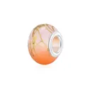 Polished resin beads with gradient pink and orange effect and golden silk textures - Orange Pink Gradient Style (4) / 10 Pieces Pack