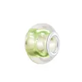 Polished green resin bead with silver metal core for DIY bracelet making - Teal(3)