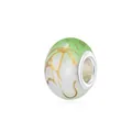 Green and white gradient resin bead with gold crackle effect and metal core - Mint Green Gradient Style (5) / 10 Pieces Pack