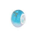 Sky blue to white gradient resin charm bead with gold silk cracks and metal core - Sky Blue Gradient Style (8) / 10 Pieces Pack