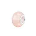 Rosa Harzperle mit Schimmereffekt und Silberkern für DIY-Armband-Zubehör - Pfirsichrosa