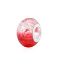Pink and red gradient resin charm bead with ice crackle texture and silver metal core - 10 Pieces/Pack (9x14mm) / Red Pink Gradient (8)