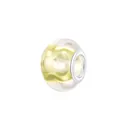 DIY large hole resin charm bead with yellow swirl design for bracelet making - Light Yellow (7)
