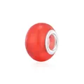 Funkelnde rote Harzperle mit Silberkern für DIY-Armbänder im eleganten Wolken-Stil - Rot