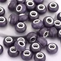 14mm lila facettierte Acrylperlen mit Silbermetallkern für DIY Armbänder - Lila Gerissen