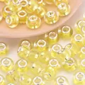 Cuentas de resina transparente amarilla con núcleo de plata para joyería DIY - Núcleo Amarillo (9)
