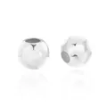 Silver alloy heart bead with embossed patterns for DIY charm bracelet jewelry - Silver