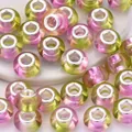 Yellow and pink gradient acrylic beads with silver metal core for DIY jewelry making - Yellow Pink Gradient (8)