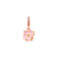 Pink enamel cherry blossom pendant in rose gold finish with sparkling pink crystals - Sakura Style (2)