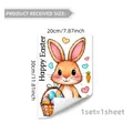 Sticker lapin de Pâques de 20x30cm pour la décoration festive de salle de bain - Style Lapin de Pâques Œuf Carotte (M16079)