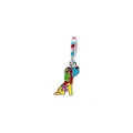 Pendentif chien puzzle coloré en alliage d'argent avec finition en émail brillant - Style Chien Puzzle Coloré (1)