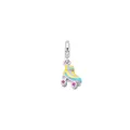 Pendentif patin à roulettes rétro avec émail coloré et zircon pour bijoux DIY - Style Patins À Roulettes Vintage (2)