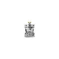 Vintage carousel bead charm in silver finish with yellow accents for DIY jewelry bracelets - Vintage Carousel Style (1)