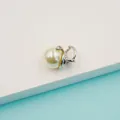 Elegant silver snake head pearl pendant for DIY jewelry making and necklace crafts - Silver