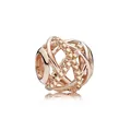 Rose gold hollow galaxy bead charm with polished geometric weaving for DIY bracelets - Hollow Lattice Ball Style (5223750110852) / Rose Gold