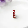Distanziatore a cuore in argento con smalto rosso per la creazione di gioielli - Rosso