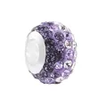 DIY charm with purple gradient pavé crystals and polished metal core for bracelets - Purple Gradient Rhinestone (6)